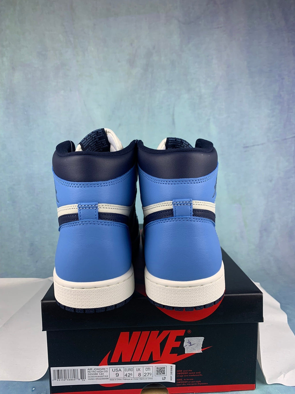 Air Jordan 1 High University Blue 555088-140 Unisex Sneakers detail view 7