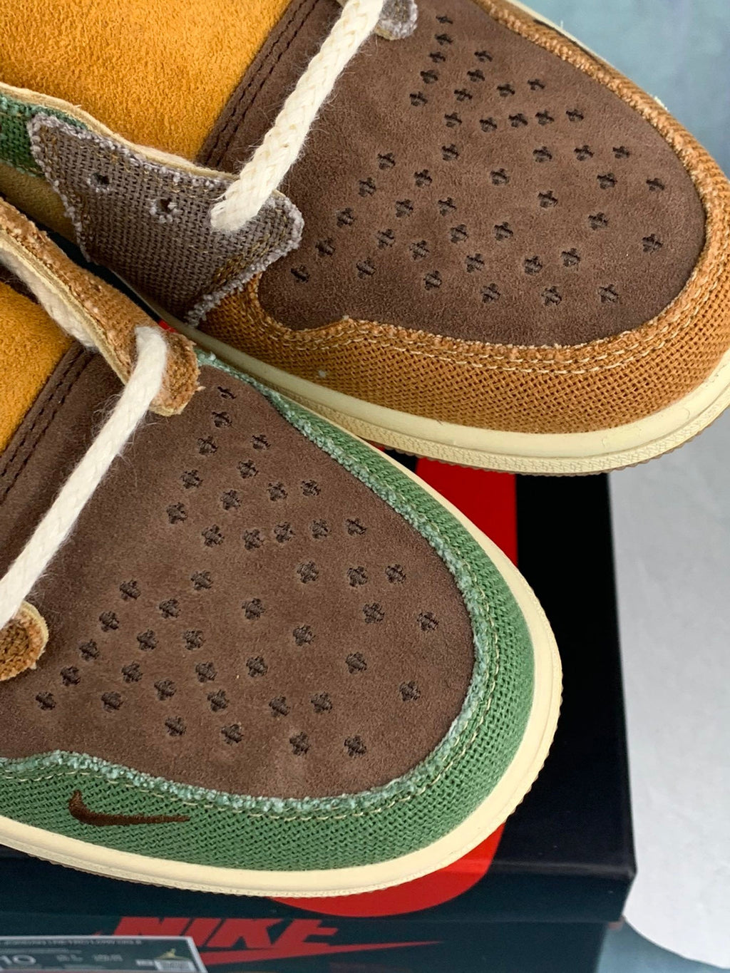 Air Jordan 1 Low Brown Voodoo Doll Unisex Sneakers DZ7292-200 detail view 5