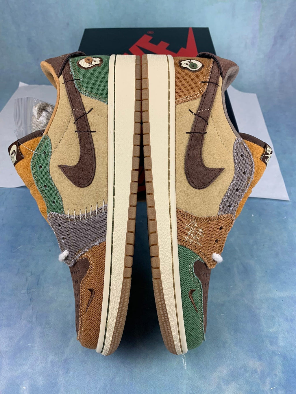 Air Jordan 1 Low Brown Voodoo Doll Unisex Sneakers DZ7292-200 detail view 3