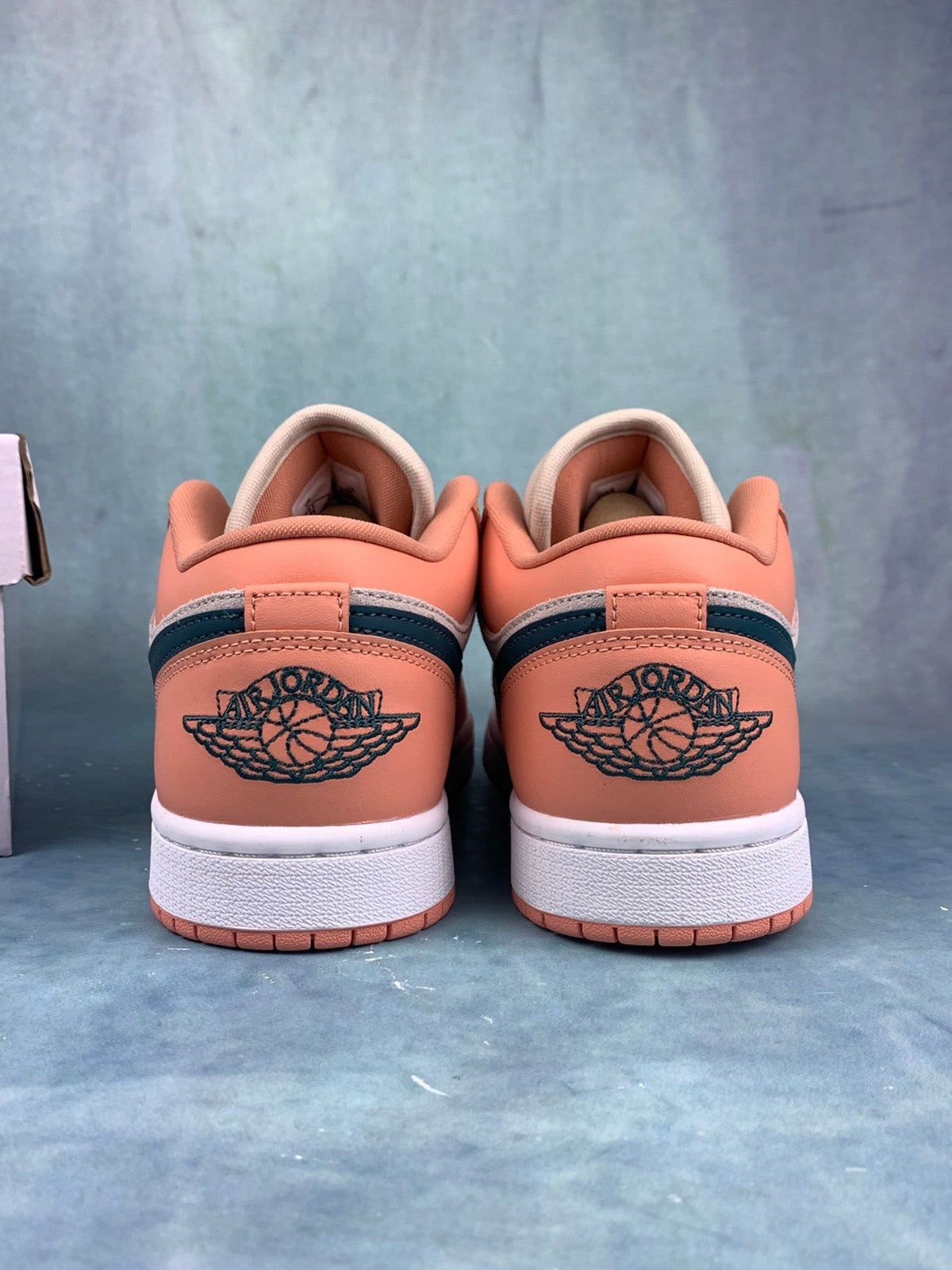 Air Jordan 1 Low Grey/Pink/Green Hook Unisex Sneakers DC0774-800 detail view 5