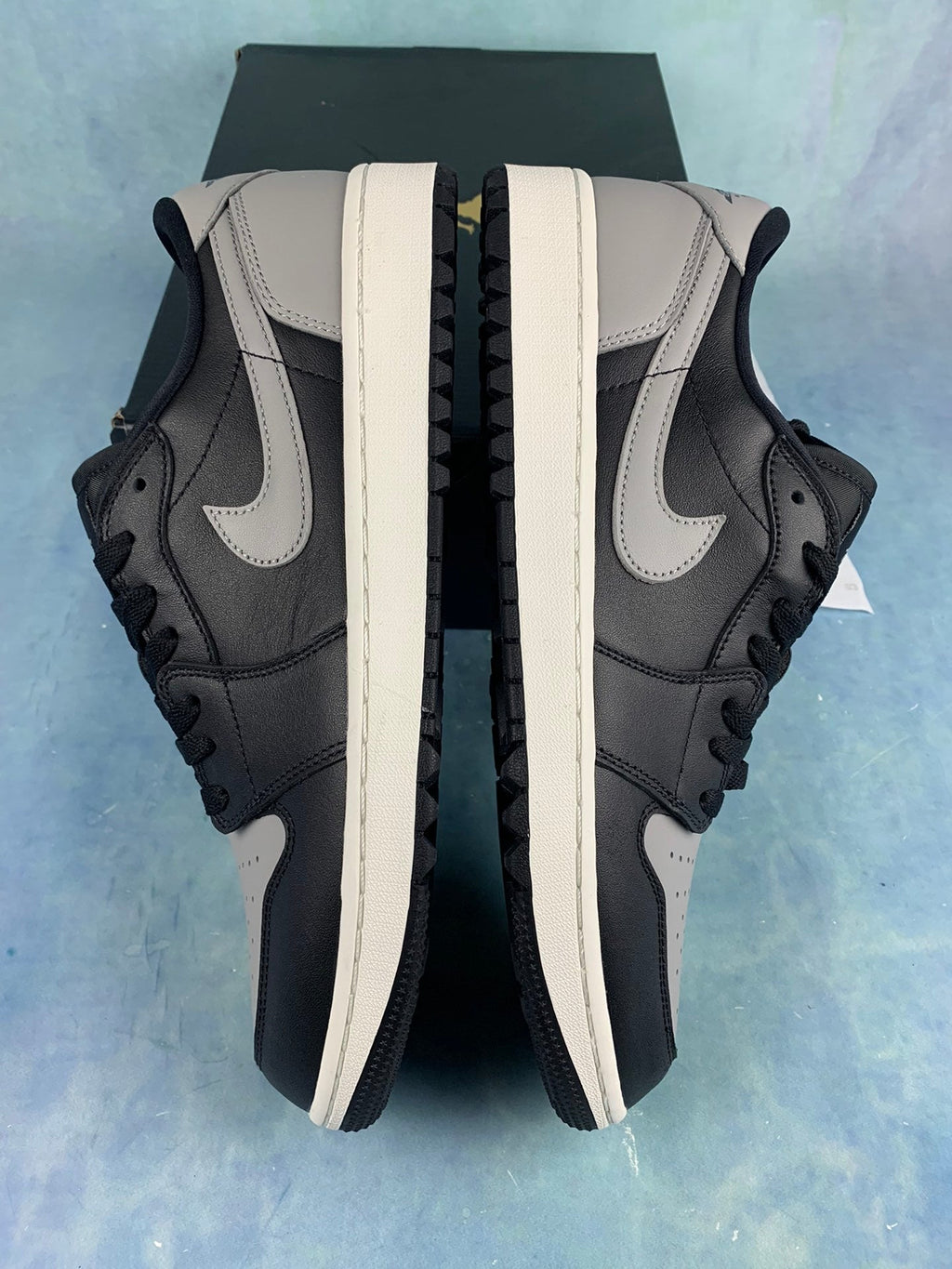 Air Jordan 1 Low Black/Grey Unisex Sneakers DD9315-001 detail view 3