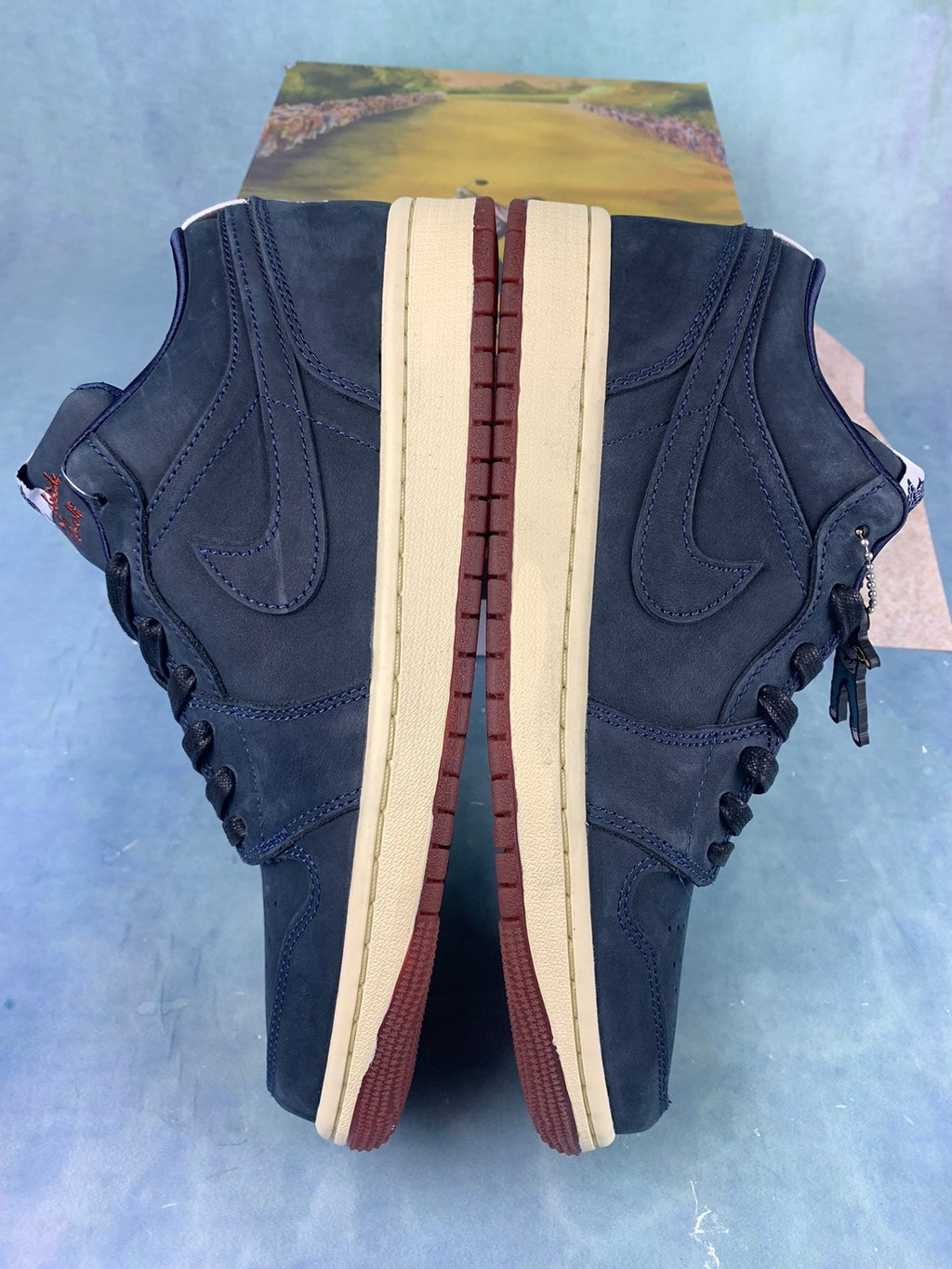Air Jordan 1 Low Golf Black/Blue Unisex Sneakers DV1759-448 detail view 3