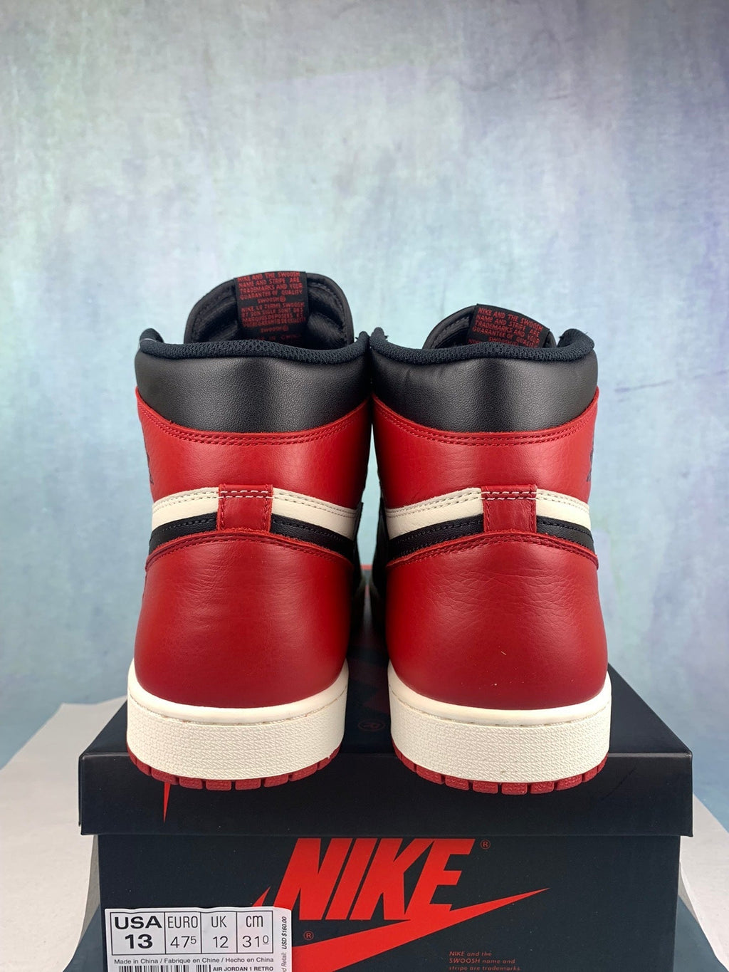 Air Jordan 1 High Black Toe 555088-610 Unisex Sneakers detail view 7