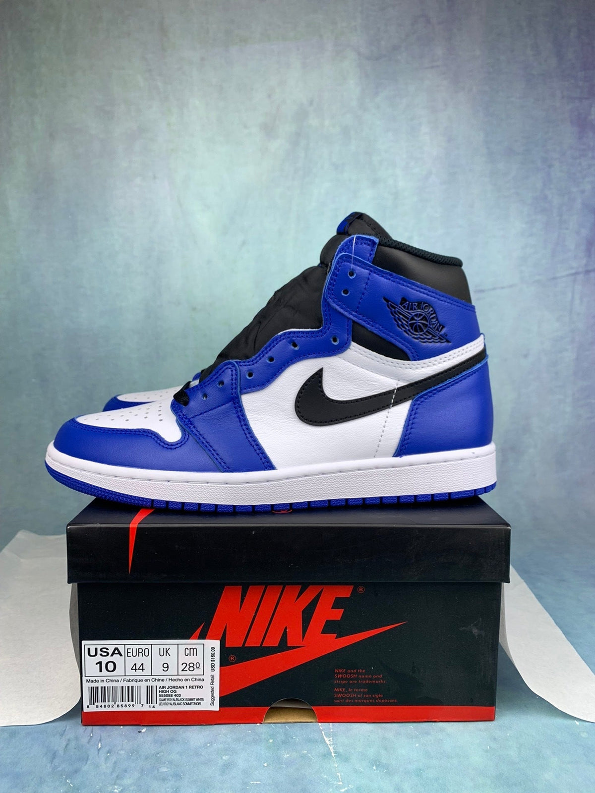 Air Jordan 1 High Game Royal Small Lightning 555088-403 Unisex Sneakers detail view 2