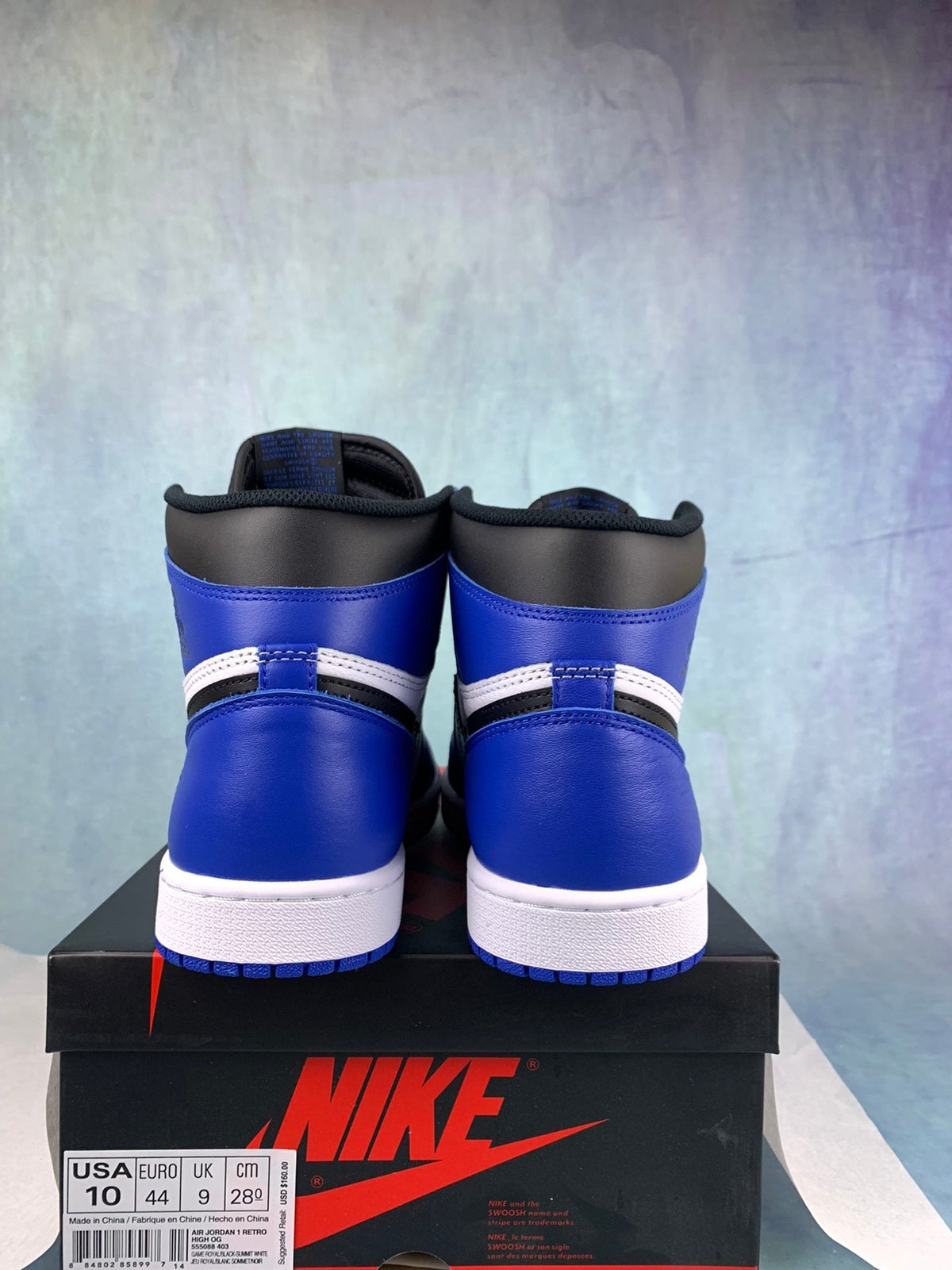 Air Jordan 1 High Game Royal Small Lightning 555088-403 Unisex Sneakers detail view 6