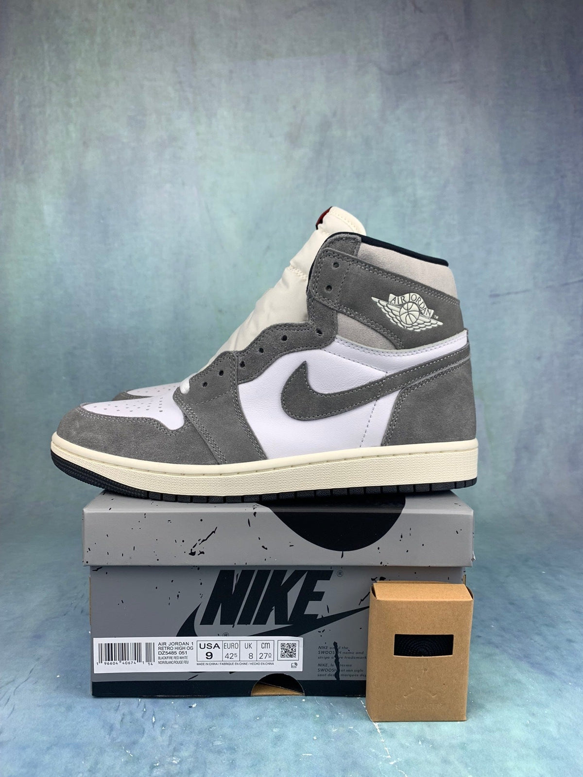 Air Jordan 1 High Washed Black Unisex Sneakers DZ5485-051 detail view 2