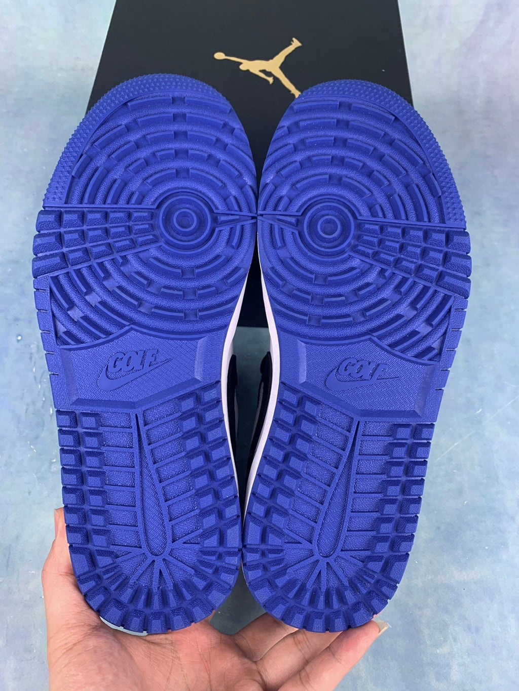 Air Jordan 1 Low Dark Concord Black/White/Blue Unisex Sneakers DD9315-102 detail view 6