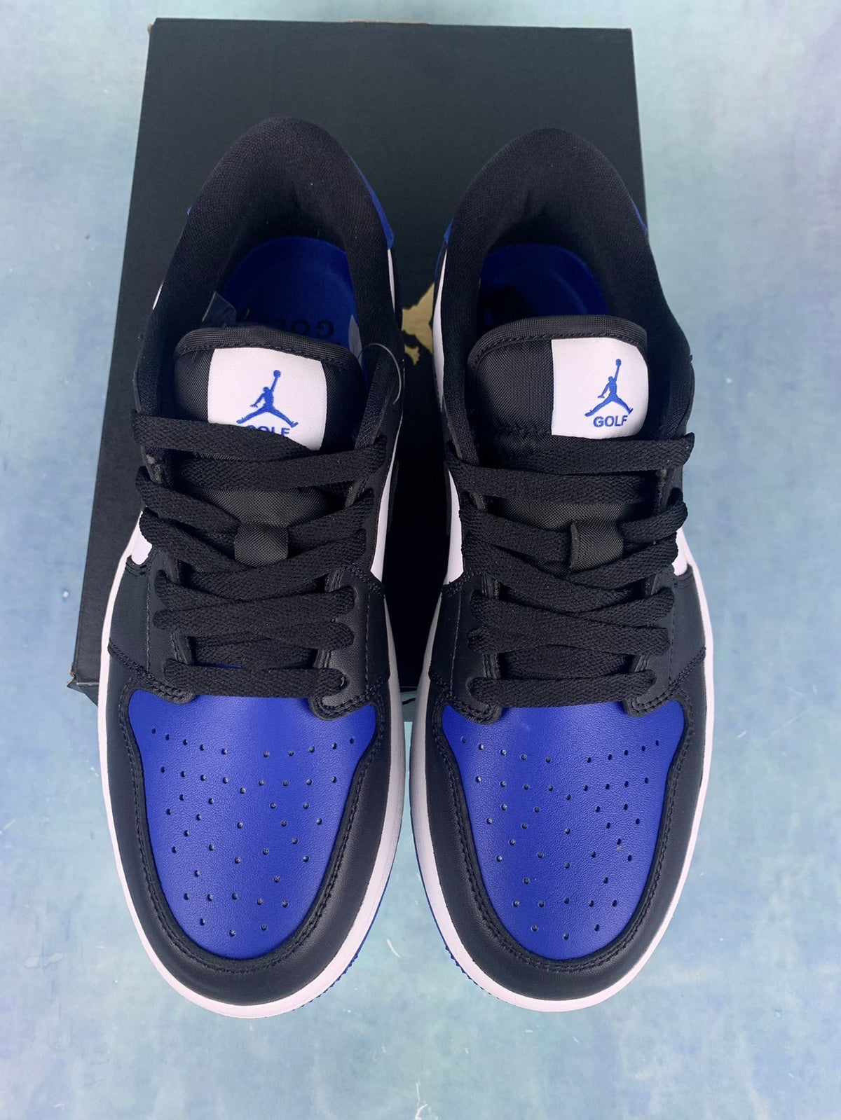 Air Jordan 1 Low Dark Concord Black/White/Blue Unisex Sneakers DD9315-102 detail view 3