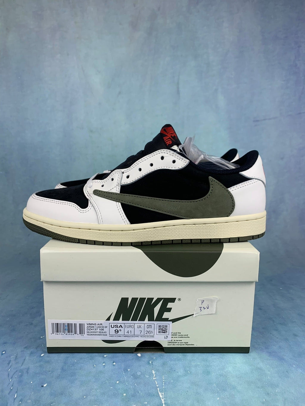 Air Jordan 1 Low Black/Green Olive 5.0 Unisex Sneakers DZ4137-106 detail view 2