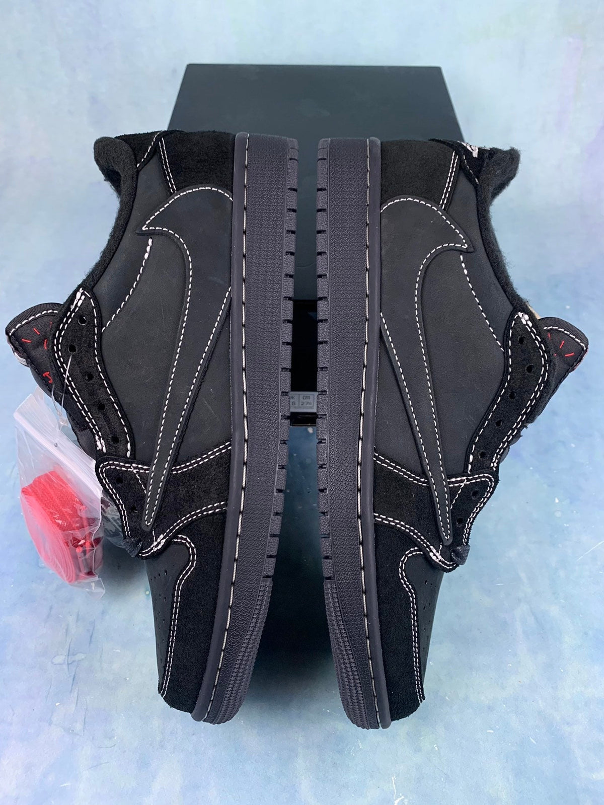 Air Jordan 1 Low Black Phantom TS Style 42 Unisex Sneakers detail view 3