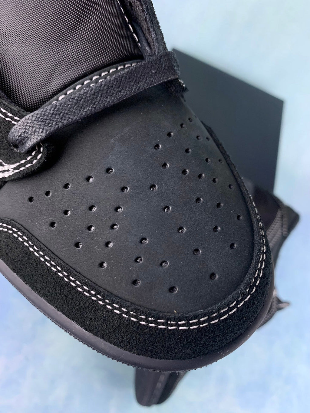Air Jordan 1 Low Black Phantom TS Style 42 Unisex Sneakers detail view 6