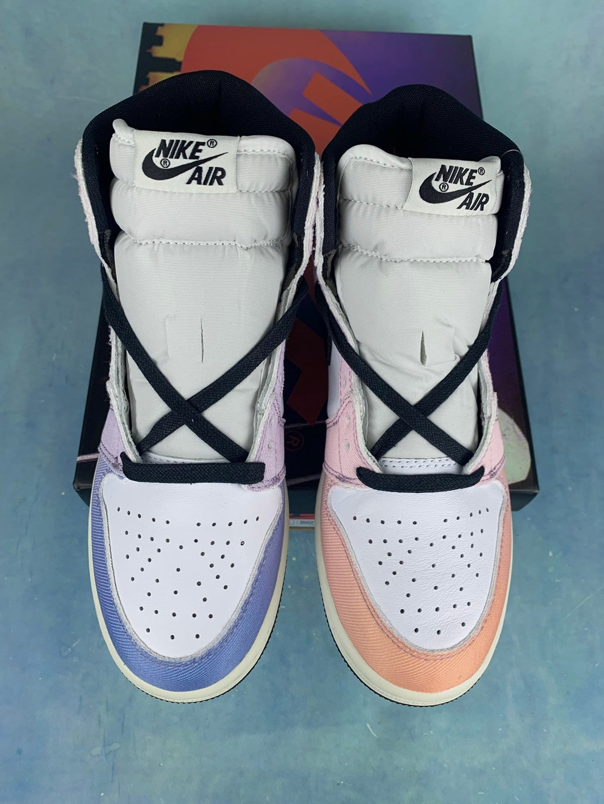 Air Jordan 1 High Craft White-to-Purple Gradient Unisex Sneakers detail view 6