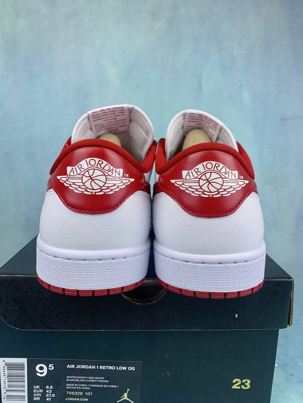 Air Jordan 1 Low OG Metallic Red White/Red Unisex Sneakers CZ0790-161 detail view 5
