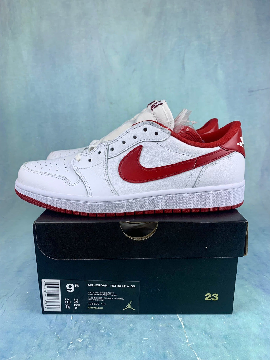 Air Jordan 1 Low OG Metallic Red White/Red Unisex Sneakers CZ0790-161 detail view 2