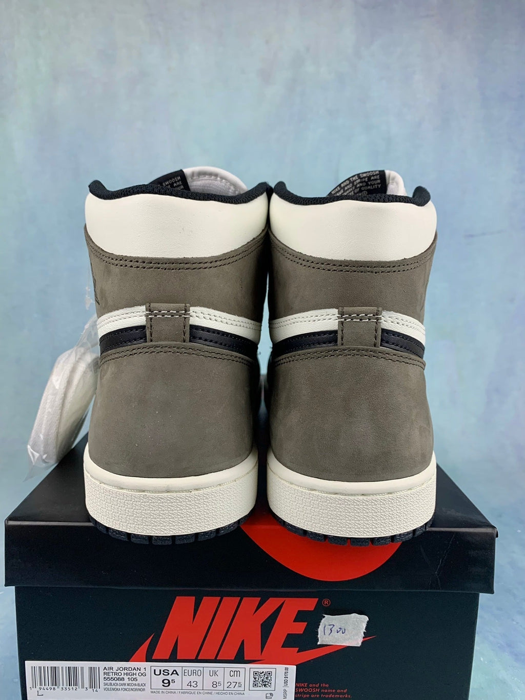 Air Jordan 1 High Dark Mocha 55588-105 Unisex Sneakers detail view 6