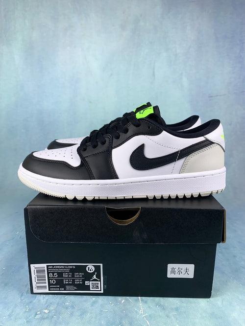 Air Jordan 1 Low Golf Black/White/Neon Green Unisex Sneakers DD9315-108 detail view 2