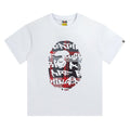 BAPE Red Stroke Camo Big Ape Head Men's T-Shirt - White