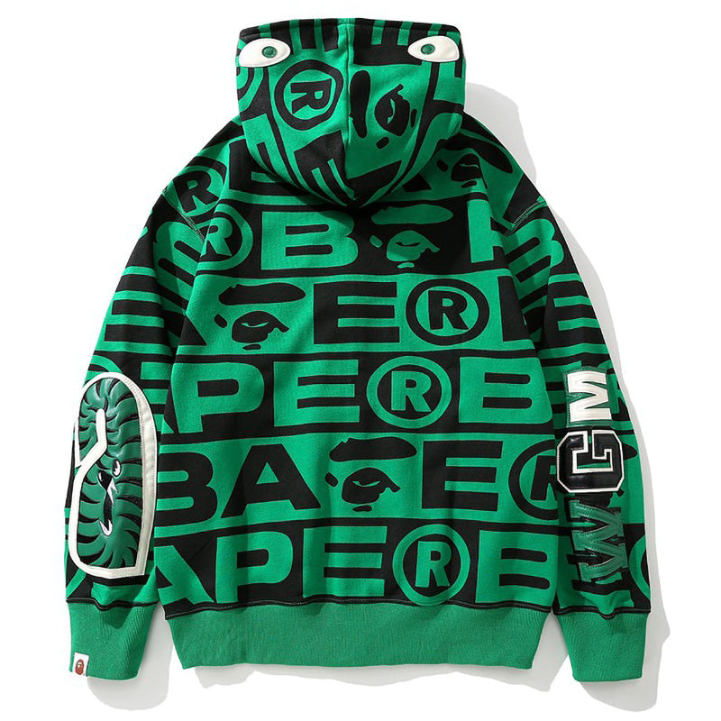 BAPE All-Over Logo Shark Zip Hoodie product view 4