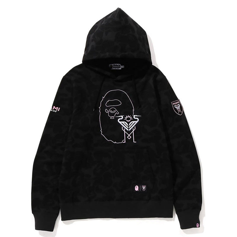 BAPE x Miami Graphic Hoodie - Black, Grey & Pink product view 2