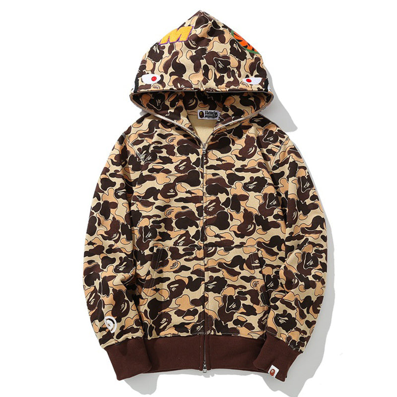 BAPE Camo Shark Hoodie - Grey Blue & Khaki product view 3