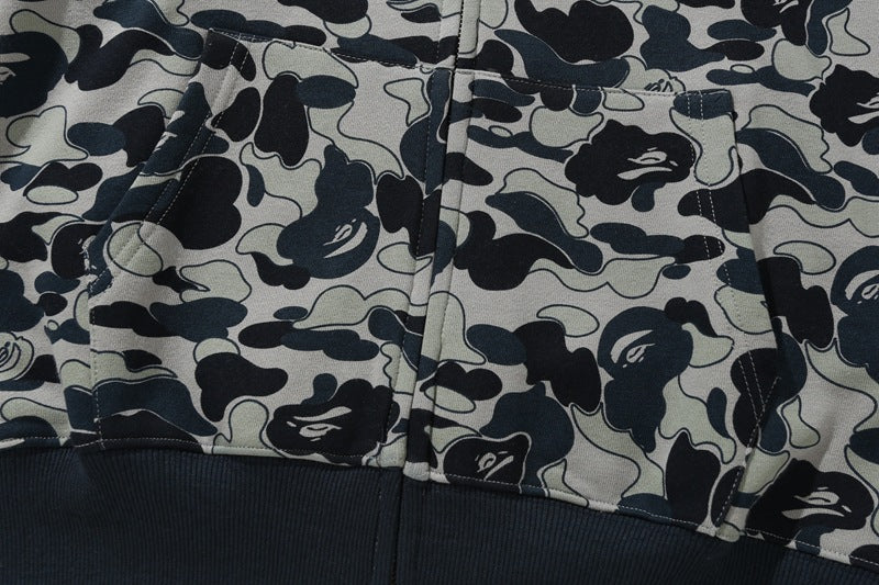 BAPE Camo Shark Hoodie - Grey Blue & Khaki product view 8