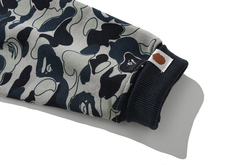 BAPE Camo Shark Hoodie - Grey Blue & Khaki product view 9