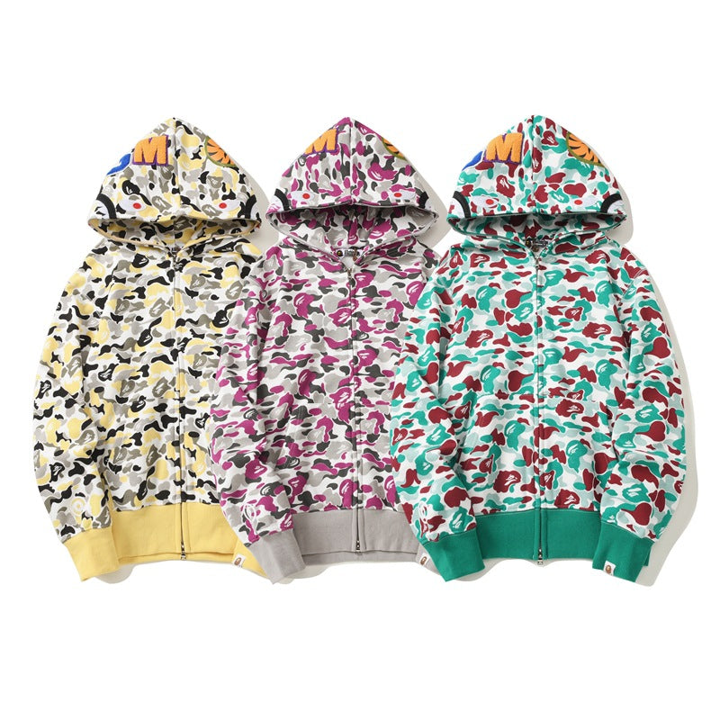 BAPE ABC Camo Hoodie - Blue, Red & Yellow product view 8