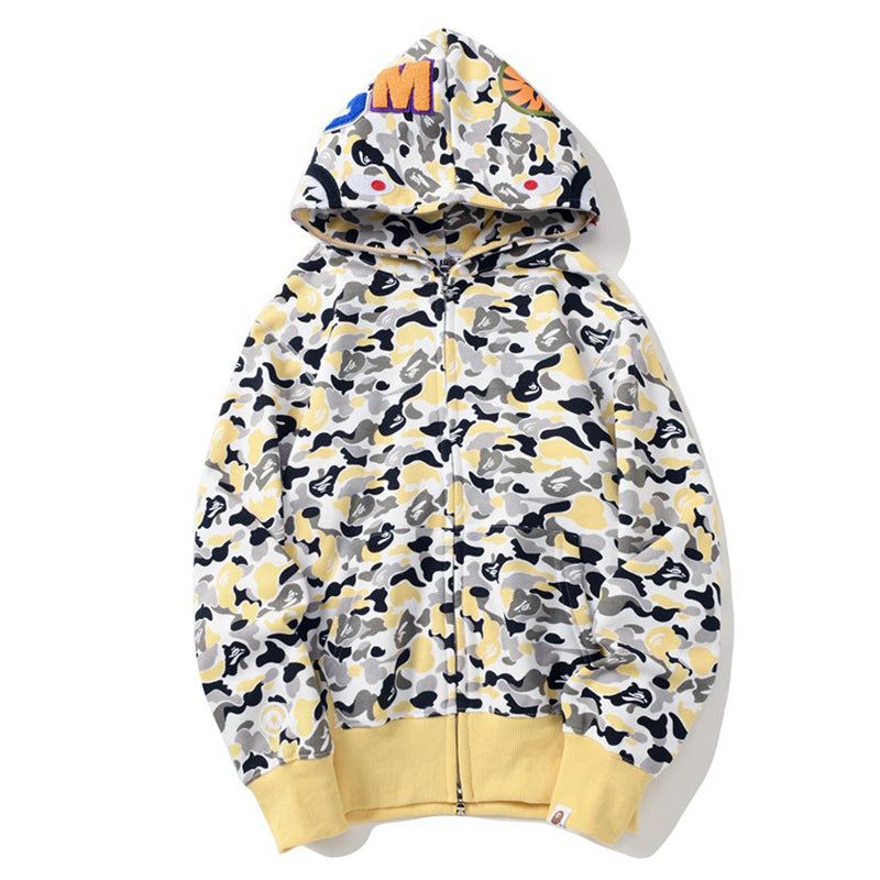BAPE ABC Camo Hoodie - Blue, Red & Yellow product view 5