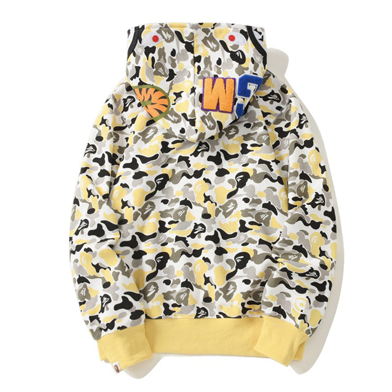 BAPE ABC Camo Hoodie - Blue, Red & Yellow product view 6