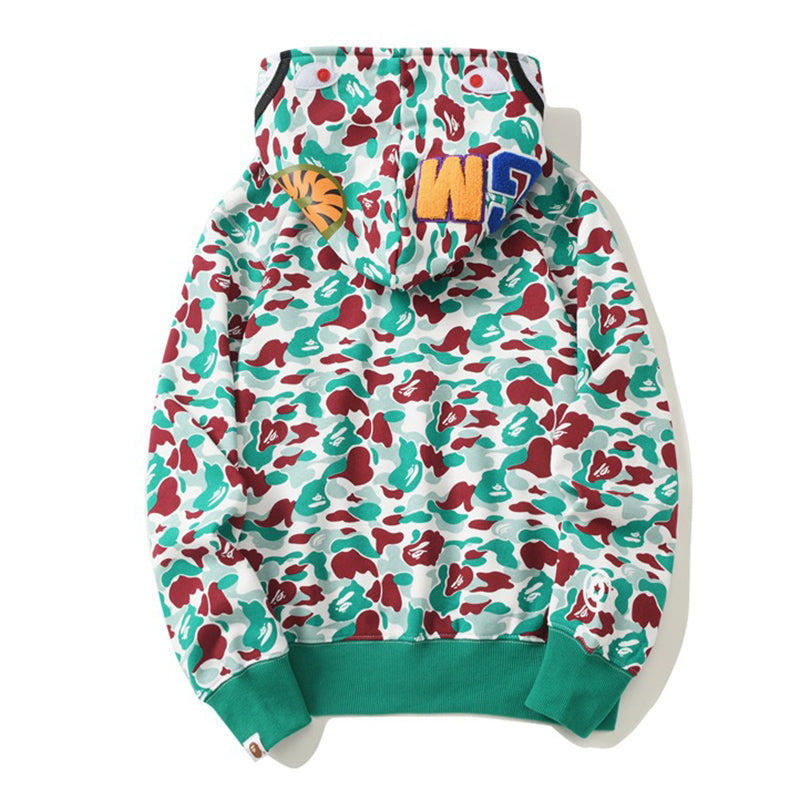 BAPE ABC Camo Hoodie - Blue, Red & Yellow product view 2