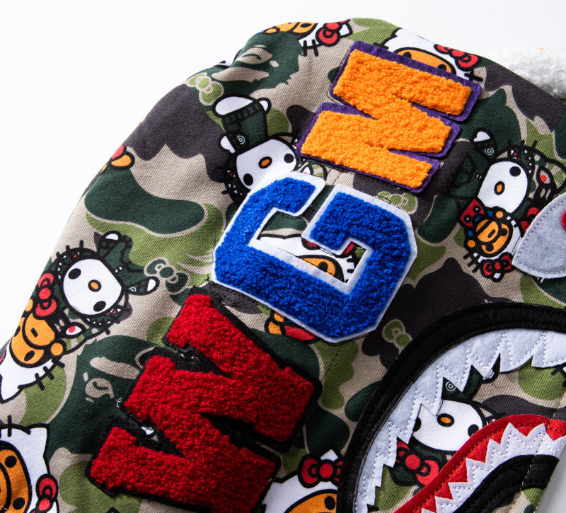 BAPE Hello Kitty Camo Hoodie - Green & Pink product view 6