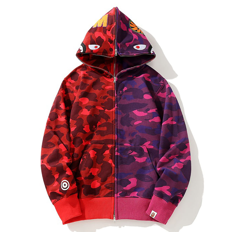 BAPE Camo Shark Spliced Zip Hoodie - Two-Tone product view 11