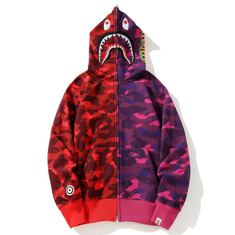 BAPE Camo Shark Spliced Zip Hoodie - Two-Tone product view 2