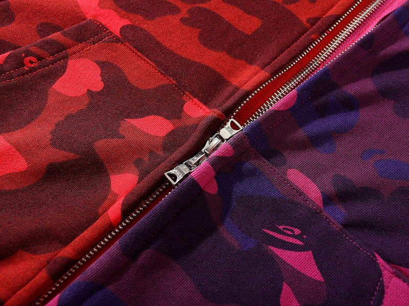 BAPE Camo Shark Spliced Zip Hoodie - Two-Tone product view 8