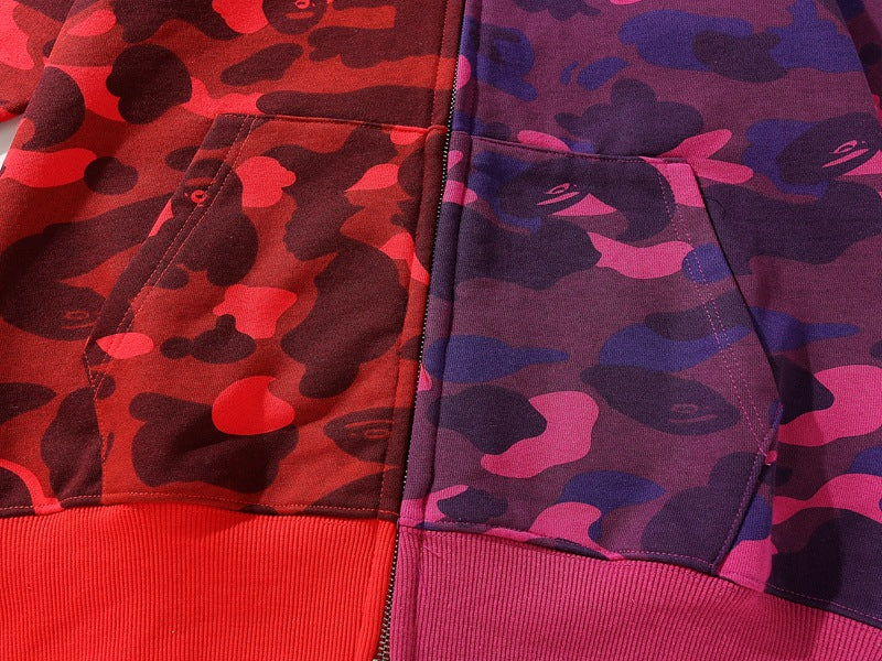 BAPE Camo Shark Spliced Zip Hoodie - Two-Tone product view 9