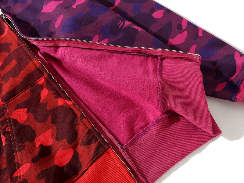 BAPE Camo Shark Spliced Zip Hoodie - Two-Tone product view 10
