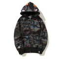BAPE Color Camo Shark Zip Hoodie - Black & Yellow product view 20