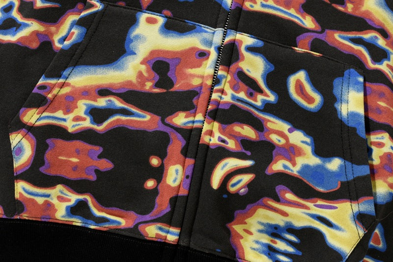 BAPE Color Camo Shark Zip Hoodie - Black & Yellow product view 9