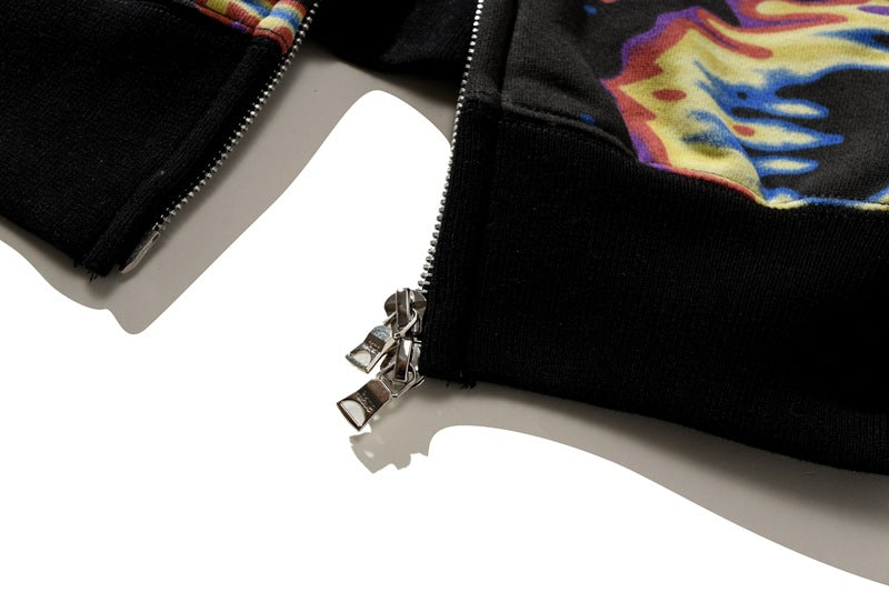 BAPE Color Camo Shark Zip Hoodie - Black & Yellow product view 13