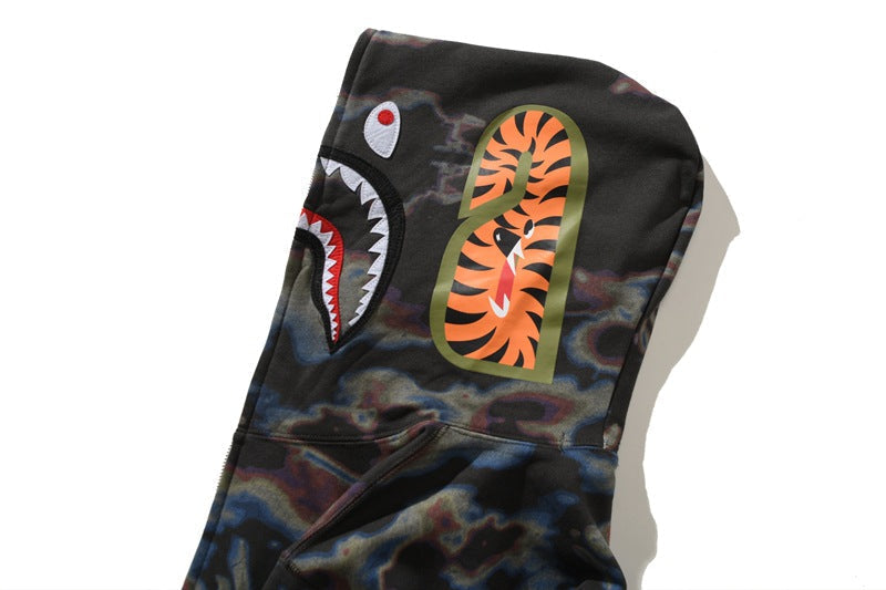 BAPE Color Camo Shark Zip Hoodie - Black & Yellow product view 15