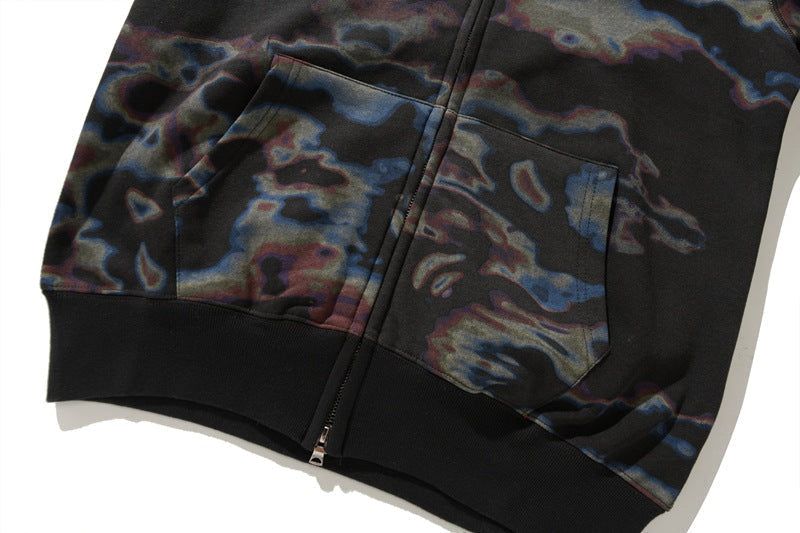BAPE Color Camo Shark Zip Hoodie - Black & Yellow product view 17