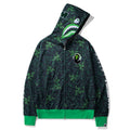 BAPE Green Shark Ape Head Zip Hoodie product view 11