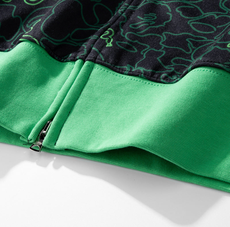 BAPE Green Shark Ape Head Zip Hoodie product view 8
