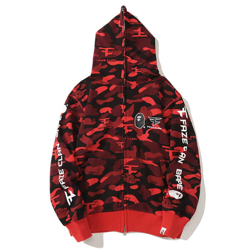 BAPE Red Camo Ape Head Hoodie product image