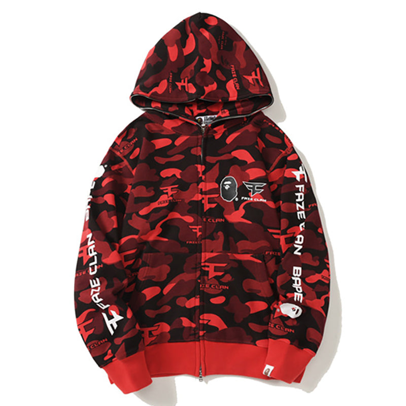 BAPE Red Camo Ape Head Hoodie product view 11