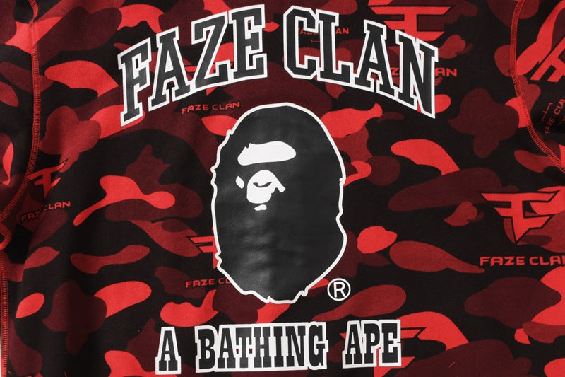 BAPE Red Camo Ape Head Hoodie product view 5
