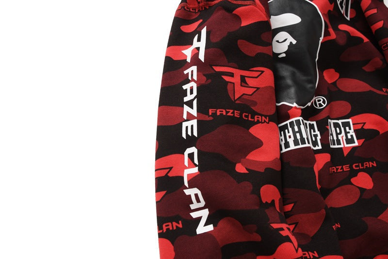 BAPE Red Camo Ape Head Hoodie product view 7