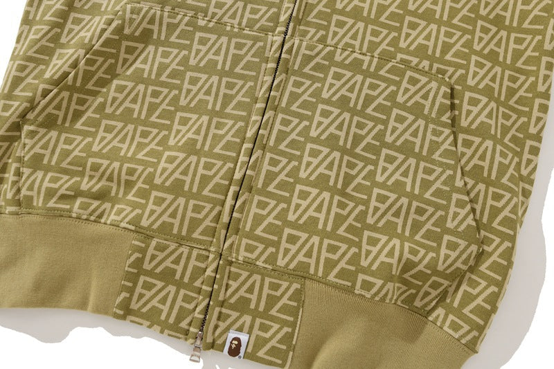 BAPE Logo Color Camo Shark Zip Hoodie - Khaki product view 9