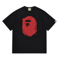 BAPE 30th Anniversary Red Ape Head Men's T-Shirt - Black
