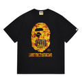 BAPE x PUBG Orange Camo Ape Head Men's T-Shirt - Black